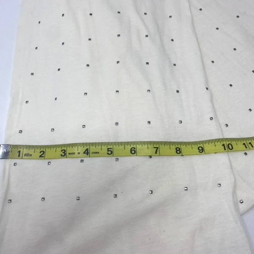 Vintage Juicy Couture Ivory Infinity Scarf Metal Embellishments. B8
